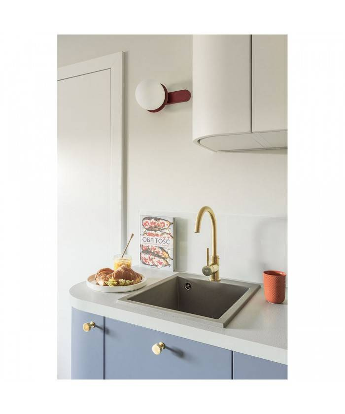 Ummo :: Kuul D burgundy wall lamp / sconce, height 26.5 cm