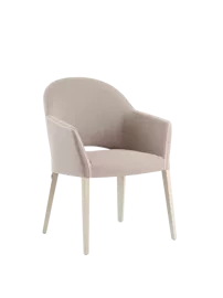 Mobitec :: Cuori C04 Polsterstuhl, Breite 62 cm, beige, mit Armlehnen