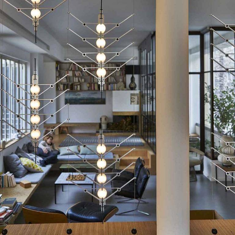 DCW:: VVV modulare Lampe 12 Goldmodule Breite 40 cm