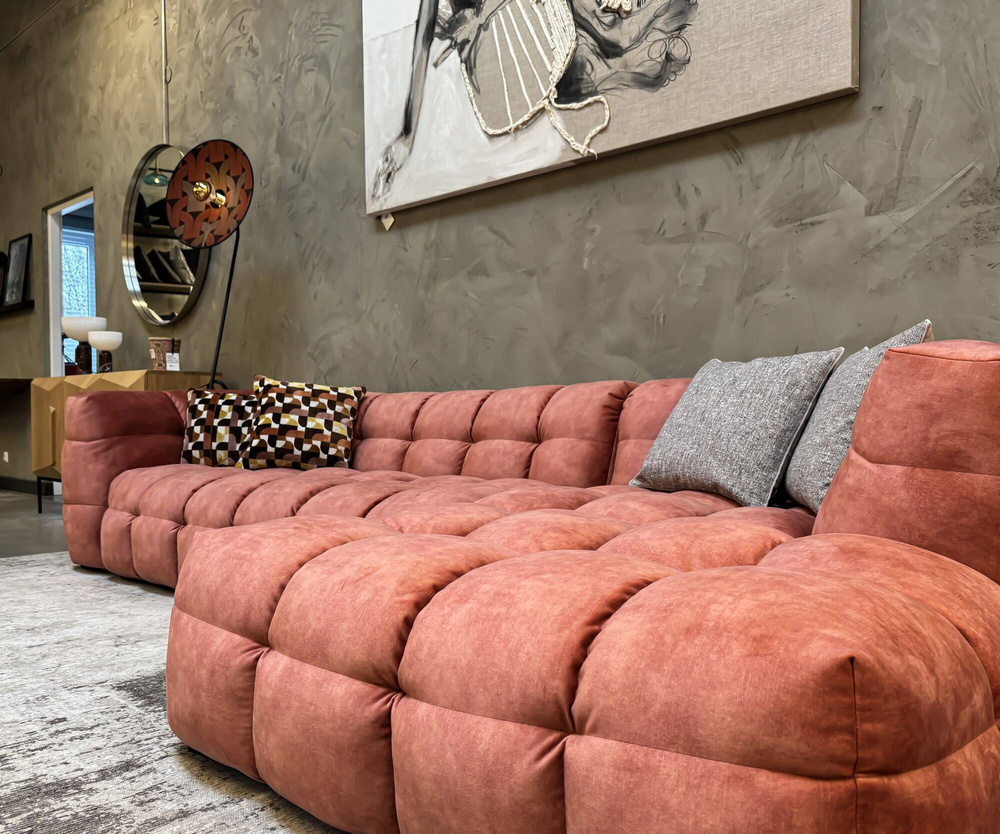 Nordic Line :: Corner sofa / right corner sofa Michelle, width 319 cm, pink
