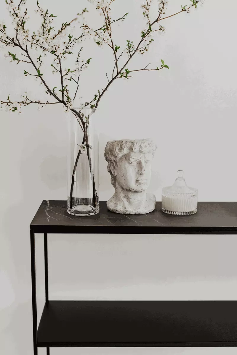 Nordifra :: Konsole Marmor Stam Breite 115 cm schwarz