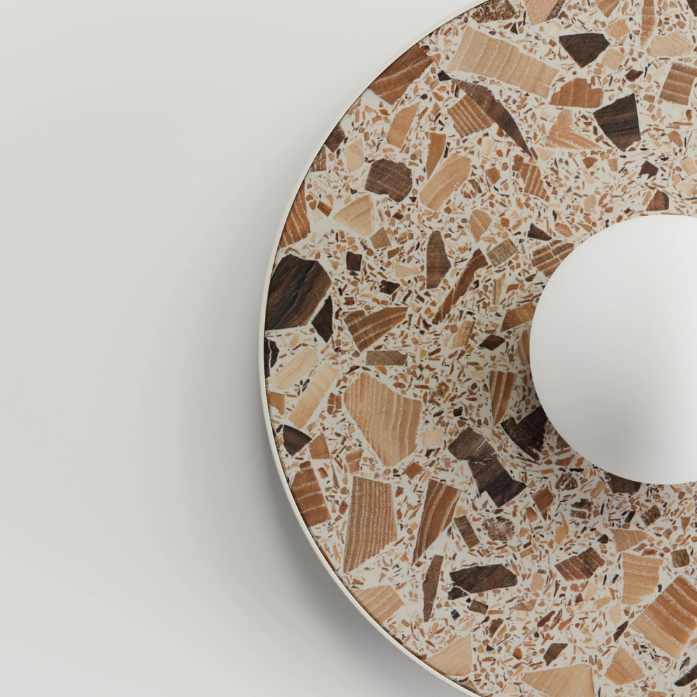 Kaspa :: Legra Wandleuchte / Wandleuchte, Breite 30 cm, Creme IP44