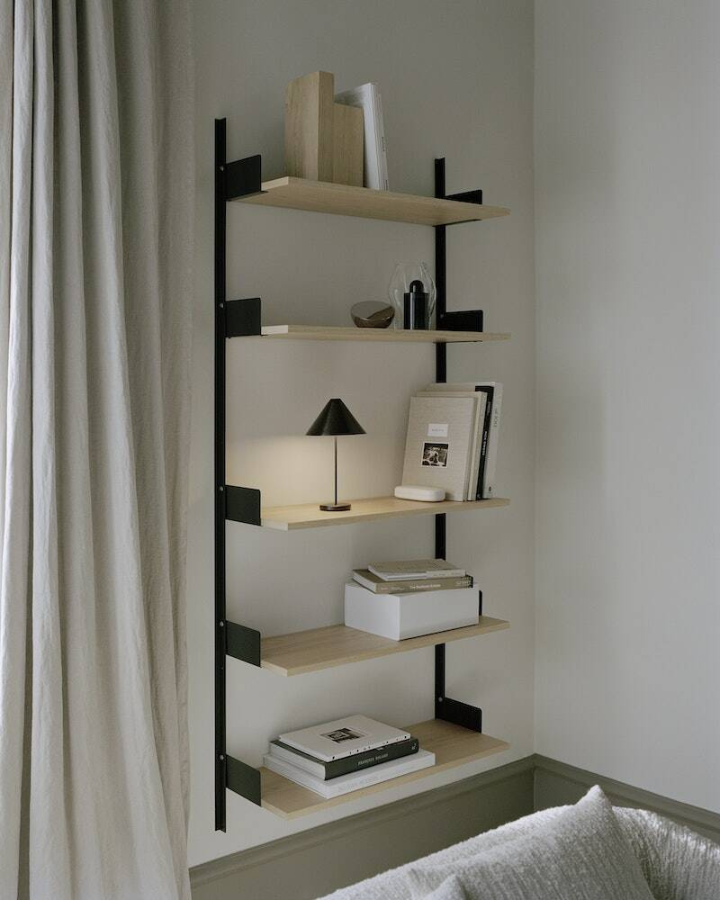 New Works:: Brolly table lamp, portable, black, height 30 cm