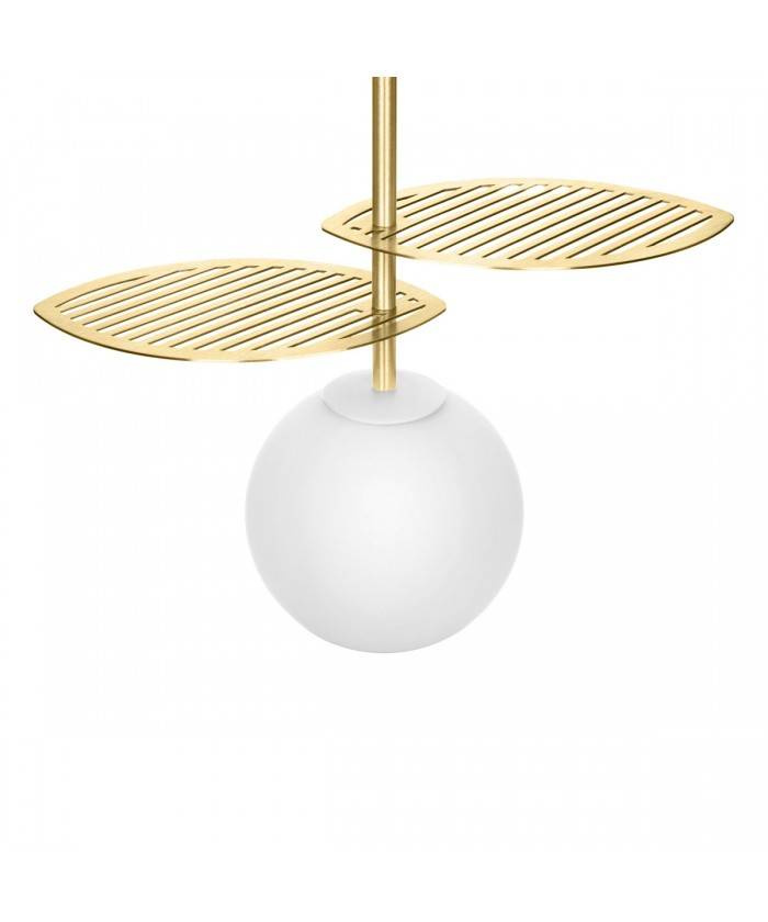 Ummo :: Lampa wisząca Fyllo A z mosiężnymi liśćmi szer. 42 cm