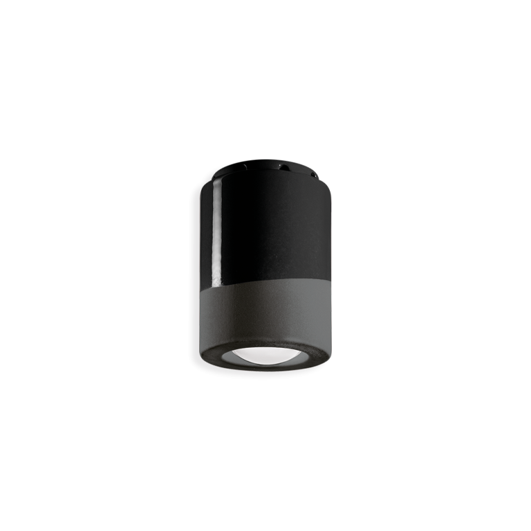 Ferroluce :: Pi ceiling lamp black, height 12 cm
