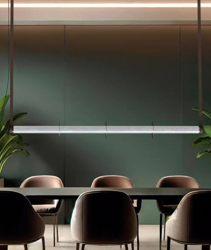 Robin :: Roseline Hängeleuchte, Breite 132 cm, goldbraun