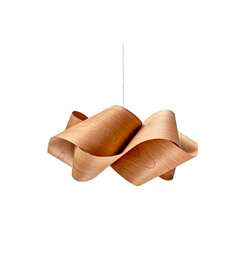 LZF :: Swirl pendant lamp, diameter 54 cm, natural cherry color / nickel-plated ceiling rose