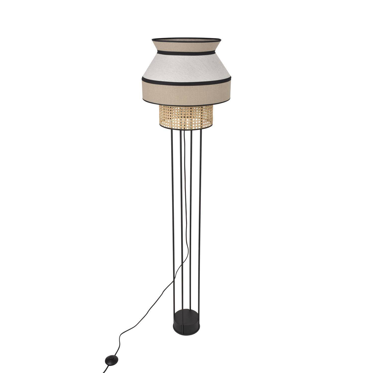 Marktset :: Singapur Stehleuchte, Muster 2, grau-beige, Höhe 158 cm