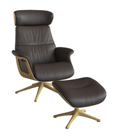 Flexlux :: Fotel tapicerowany Clement High Relax z podnóżkiem