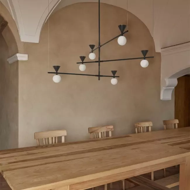 Aromas :: Hängelampe aus Metall Oneta Breite 91,5 cm schwarz