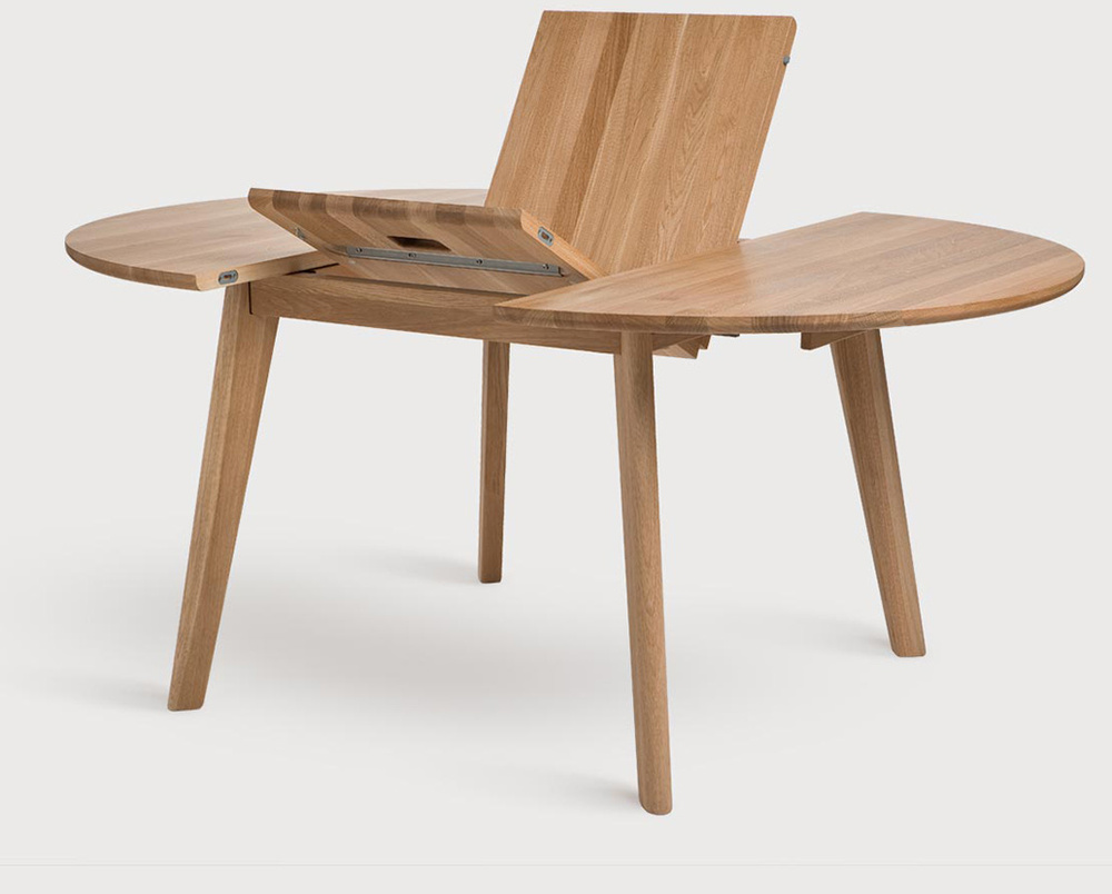 Paged :: Extendable Table Muro, Round, Oak, Width 120-170 cm