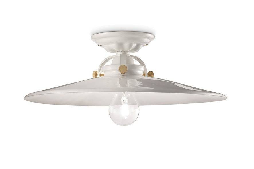 Ferroluce :: Deckenleuchte in Schwarzweiß, Durchmesser 42 cm