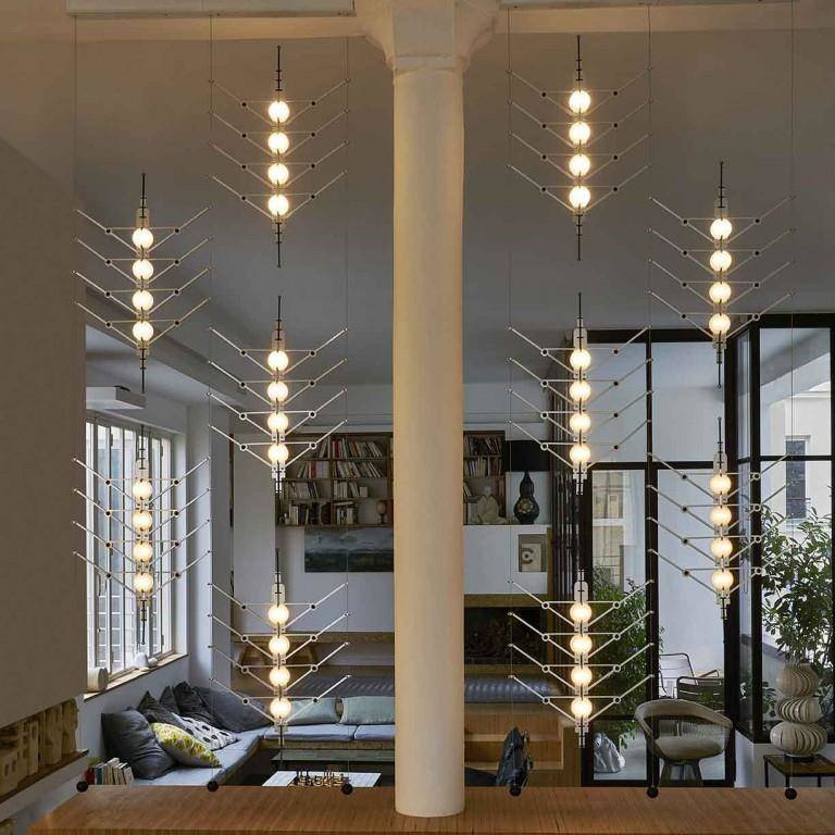 DCW:: VVV modulare Lampe 12 Goldmodule Breite 40 cm