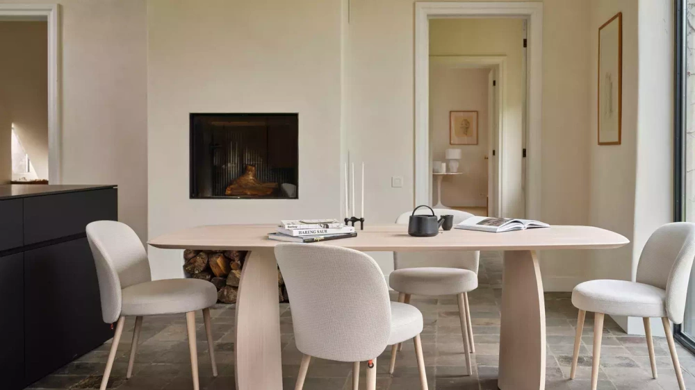 Mobitec :: Neo C01 gray upholstered chair on wooden legs, width 51 cm