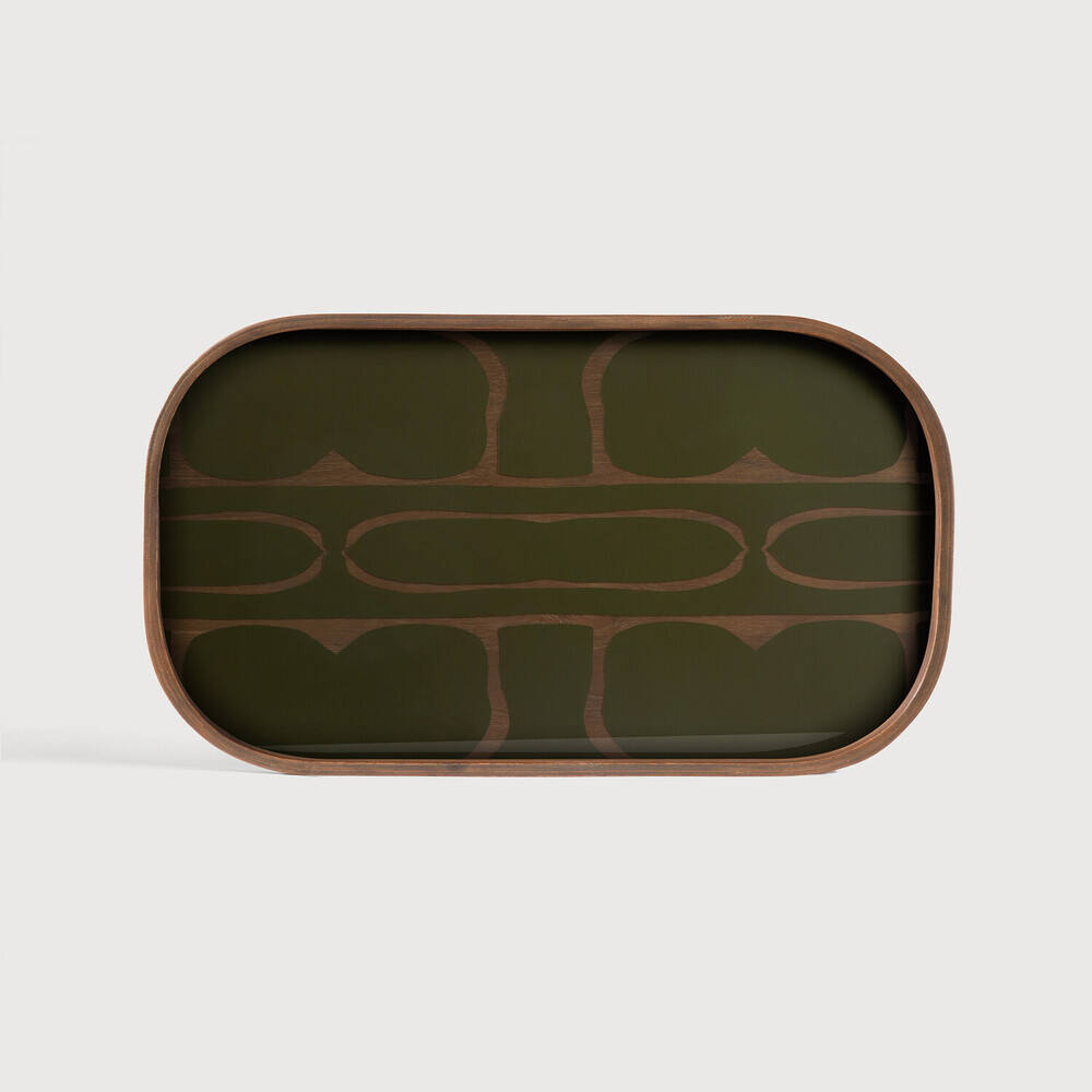 Ethnicraft :: Second Nature Tray, Dark Green, Width: 43 cm