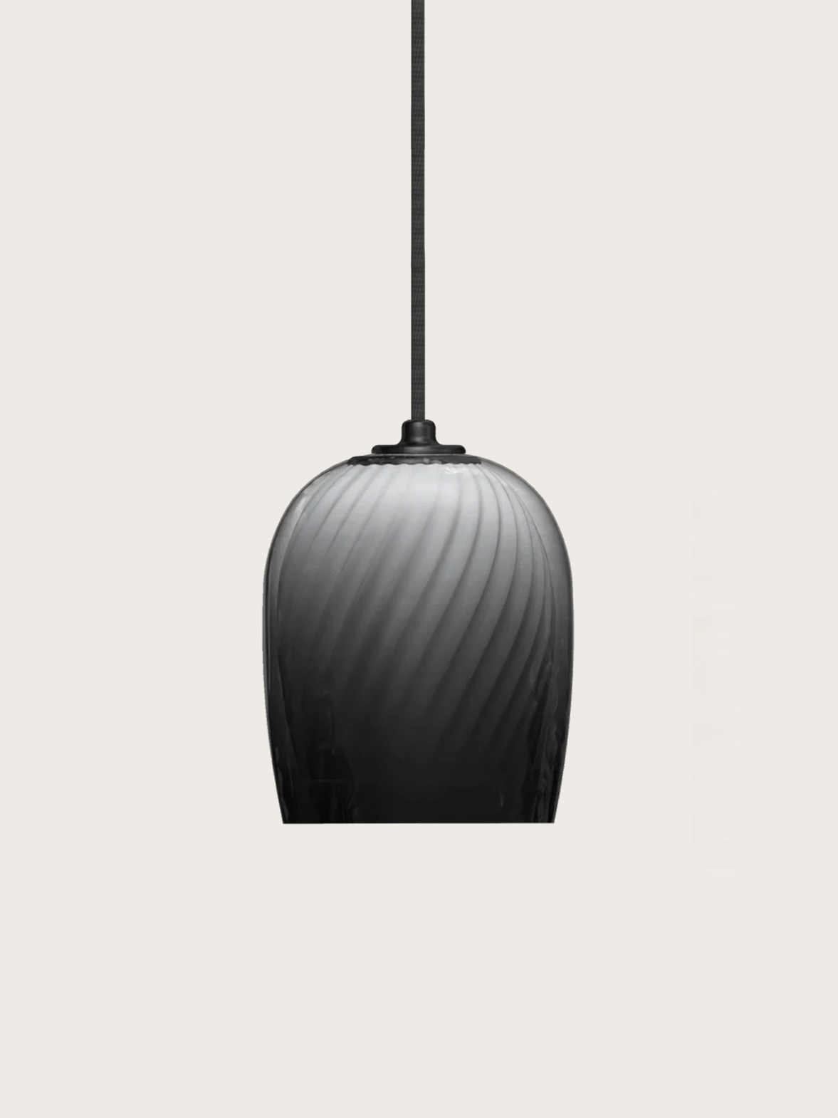 Robin :: Lampa wisząca Bruma śr. 19 cm dymione szkło / białe wnętrze