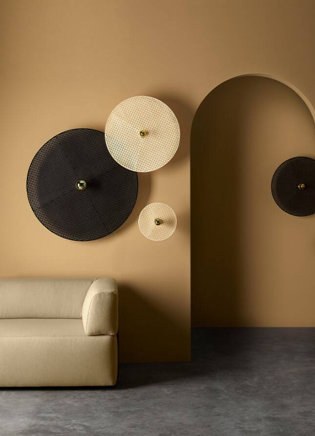 Aromas :: Tan Tan wall lamp / sconce, diameter 30 cm, natural rattan