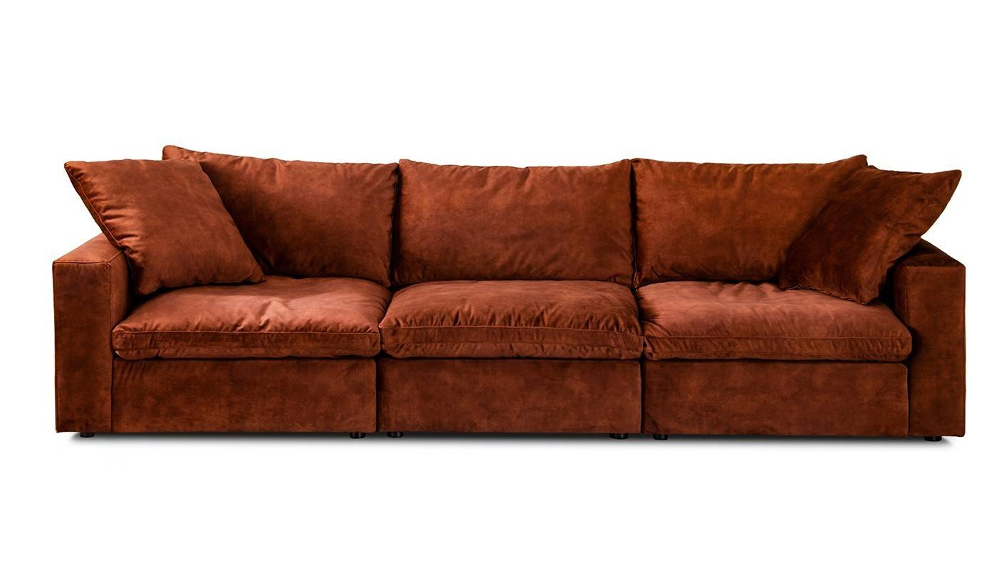 Nordic Line :: Lazy upholstered sofa orange 320x88x113 cm