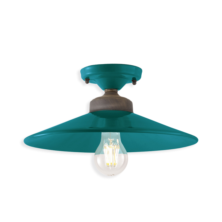 Ferroluce :: Colors turquoise ceiling lamp, diameter 30 cm