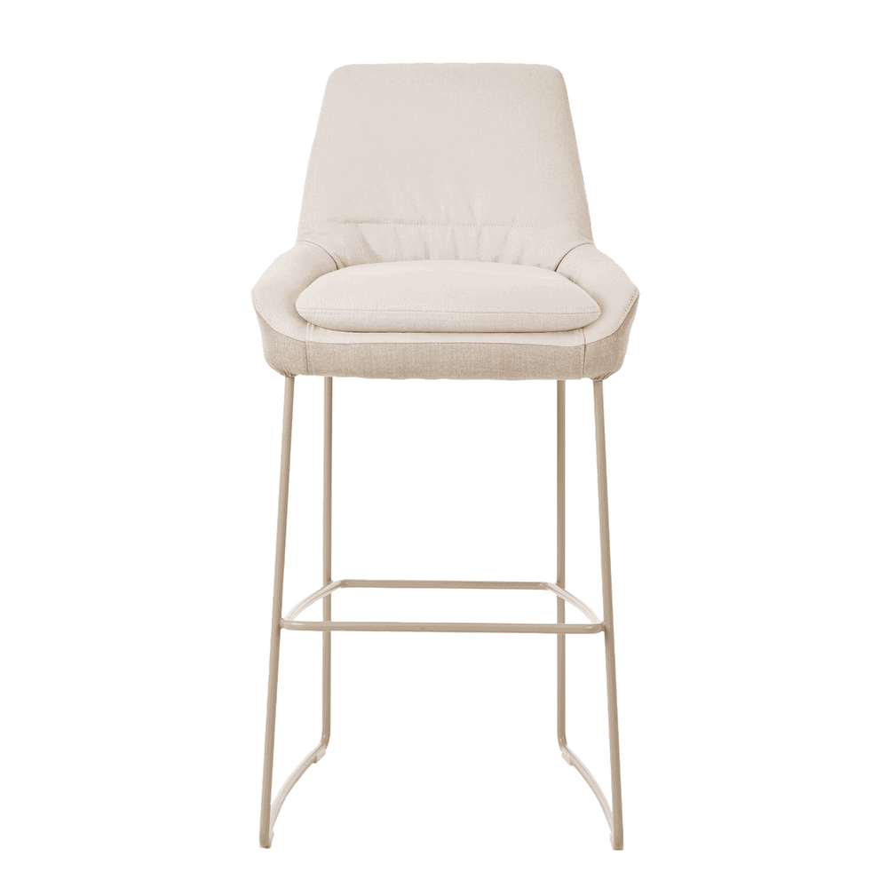Mobitec :: Saga C27 upholstered bar stool / stool, height 114 cm, gray, metal legs