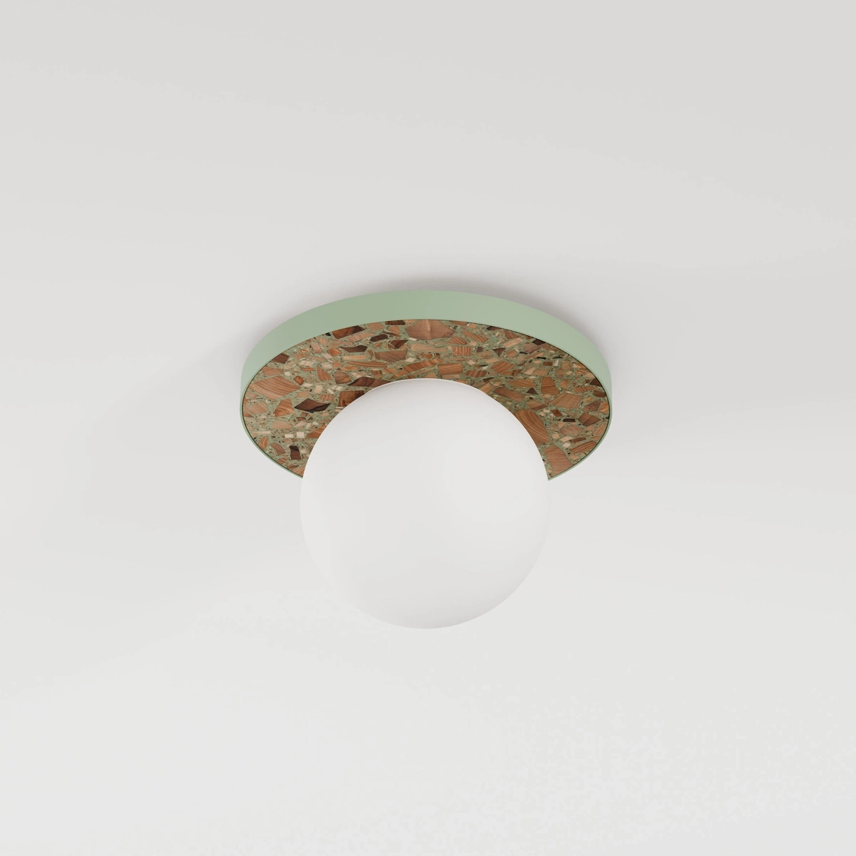 Kaspa :: Lampa sufitowa / plafon Legra okrągły śr. 30 cm szałwiowy IP44