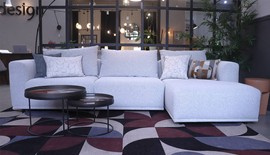 Nordic Line :: Ecksofa / Ecksofa rechts Elle hellgrau Breite 314 cm