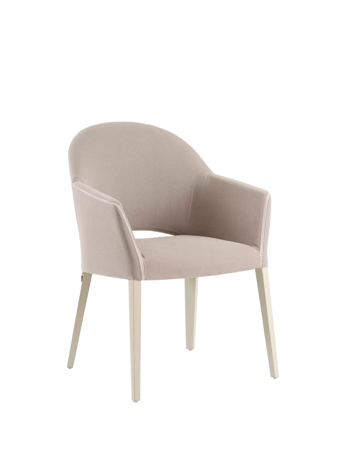 Mobitec :: Cuori C04 upholstered chair, width 62 cm, beige, with armrests
