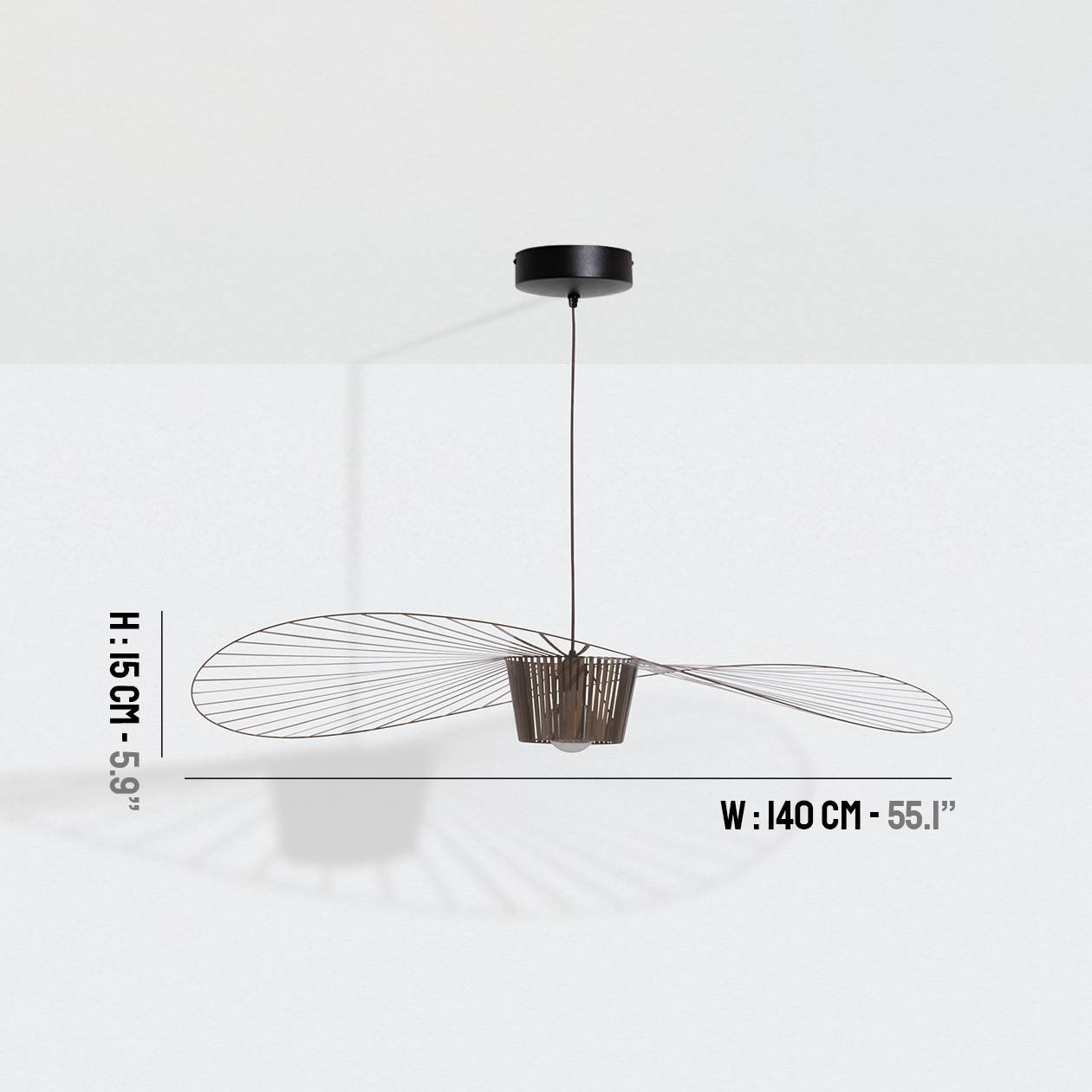 Petite Friture :: Lampa wisząca Vertigo śr. 140 cm brązowa