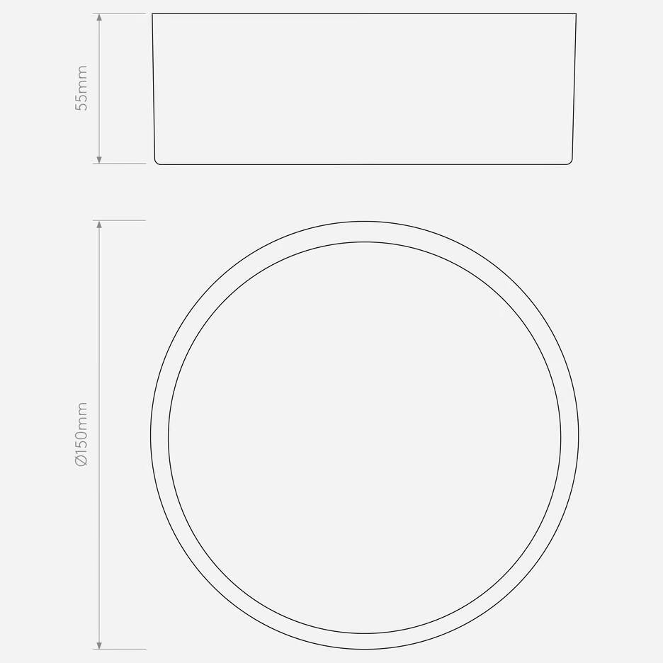 Astro :: Lampa ścienna / sufitowa Kea okrągła śr. 15 cm biała