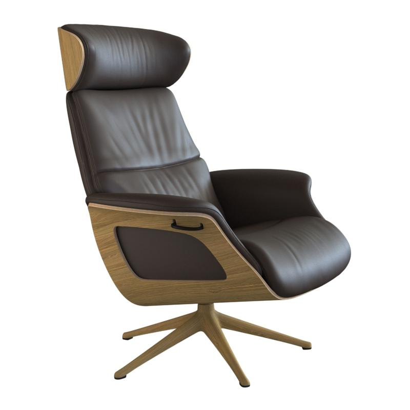 Flexlux :: Fotel tapicerowany Clement High Relax z podnóżkiem