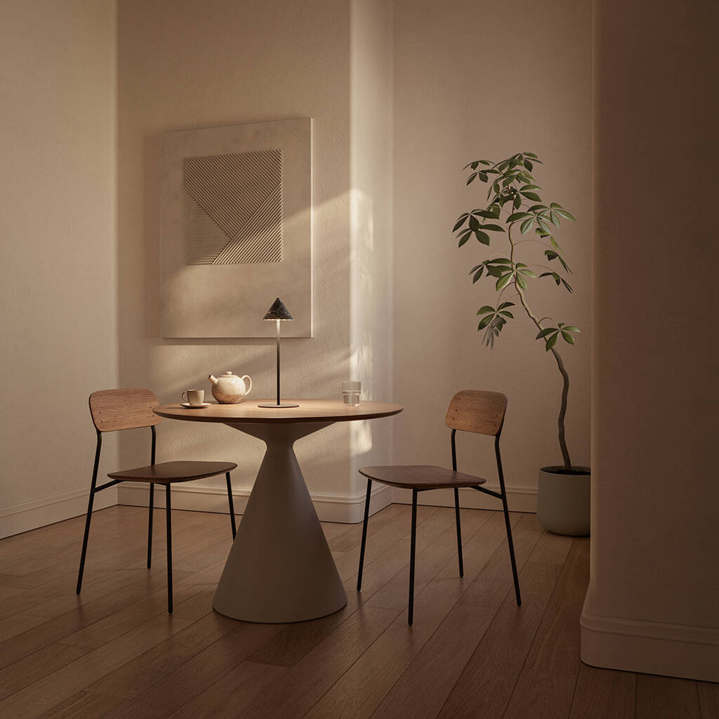 Aromas :: Anza table lamp, height 39.5 cm, black marble