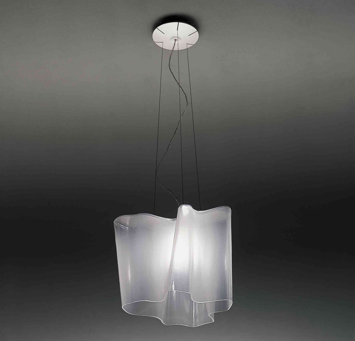 Artemide :: Hängelampe aus Glas Logico Breite 40 cm weiß