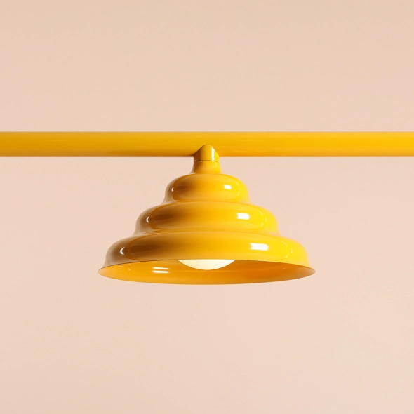 Artera :: Fala 3 hanging lamp, yellow, width 123 cm