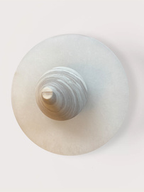 Aromas :: Lampa ścienna / kinkiet Anza śr. 30 cm alabaster / biały marmur