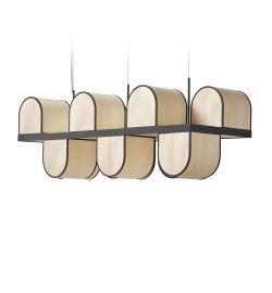 LZF :: Osca Large hanging lamp, width 152 cm, natural veneer