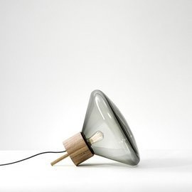 Brokis :: Muffins Reverse table lamp, diameter 53 cm, transparent gray