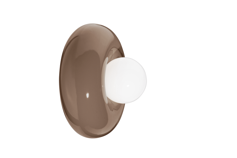 Ferroluce :: Bumbum Wandleuchte/Wandleuchte, Durchmesser 25 cm, Keramik, braun