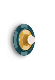 Ferroluce :: Voila grün-gelbe Wandleuchte/Wandleuchte, Durchmesser 28 cm