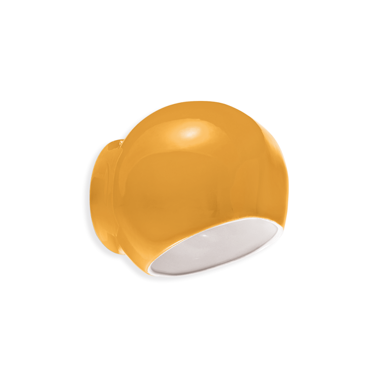 Ferroluce :: Ayrton gelbe Wandleuchte/Wandleuchte, Höhe 19 cm