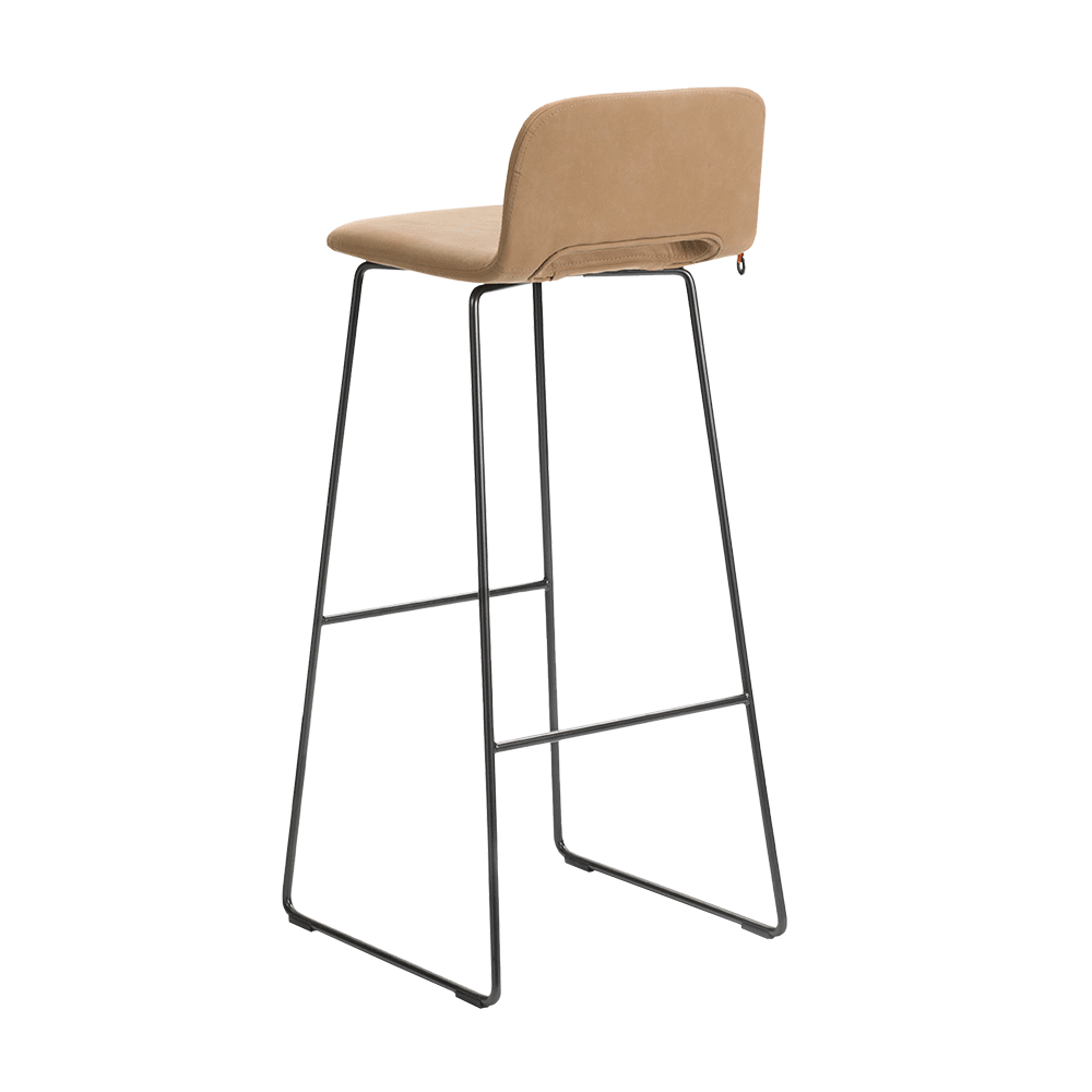 Mobitec :: Pamp C17 upholstered bar stool / stool, height 102 cm, beige, metal legs
