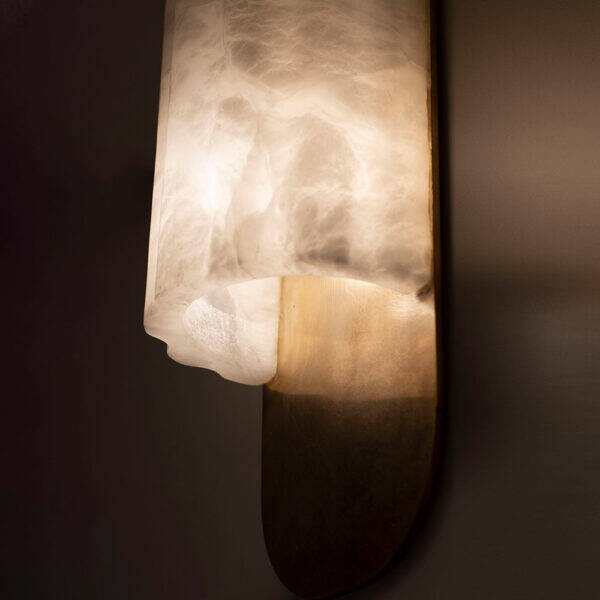 Embassy Interiors :: Urania alabaster brass wall lamp/sconce, height 23 cm