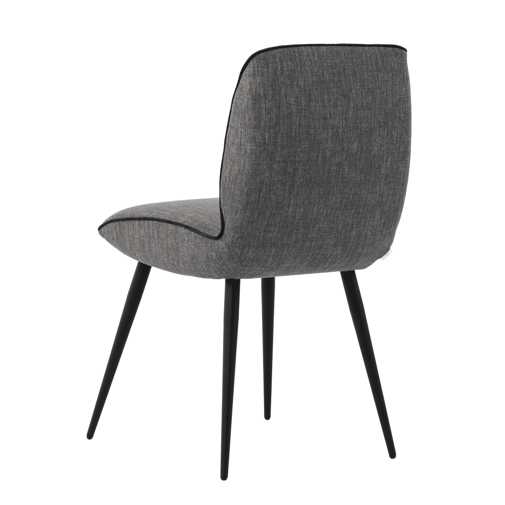 Mobitec :: Mood 100 upholstered chair, gray, width 45 cm, metal legs, piping