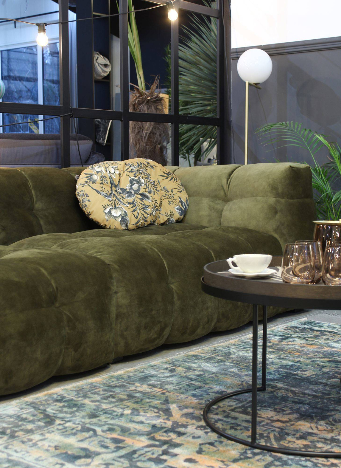 Nordic Line :: Sofa Michelle 4 person green 282x68x105 cm