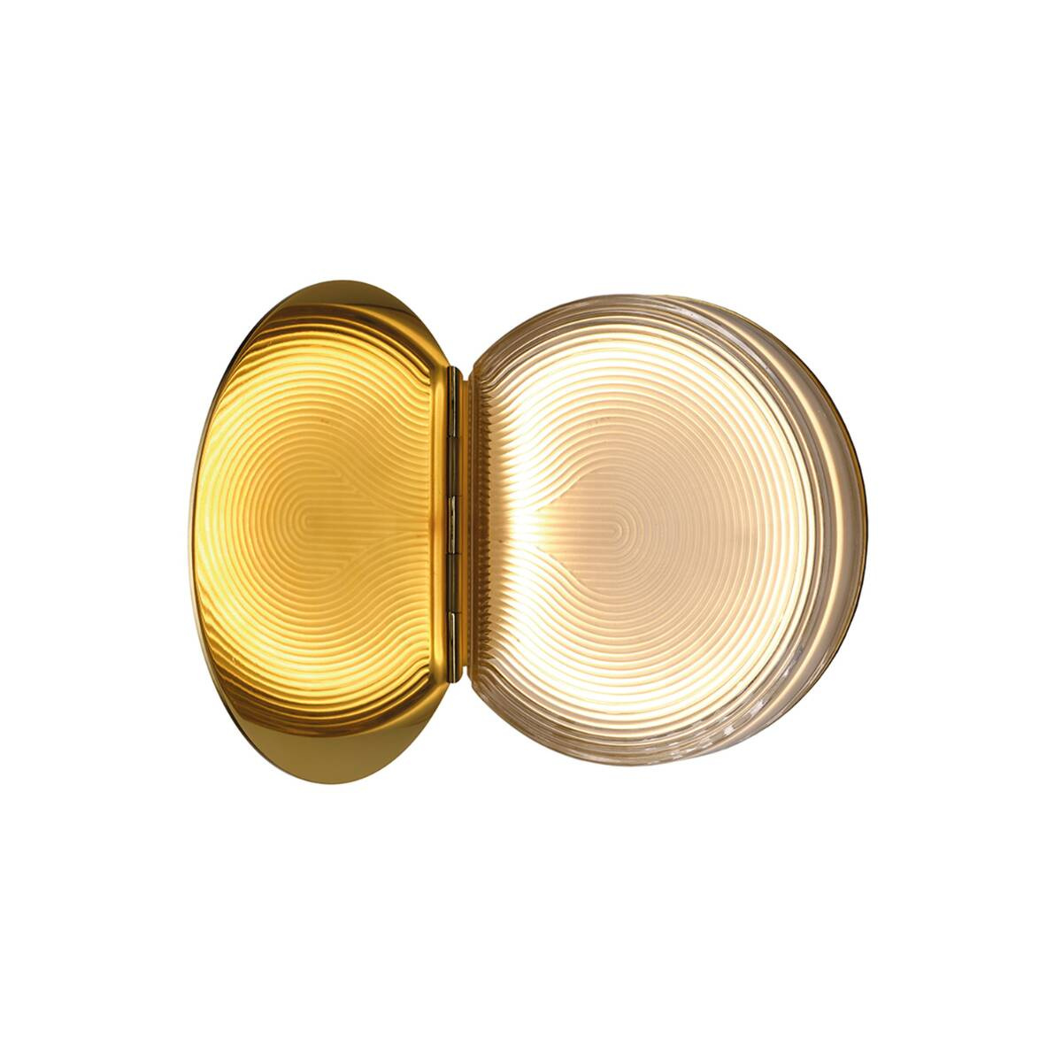 DCW:: Poudrier goldene Wandleuchte/Wandleuchte, Höhe 19,5 cm