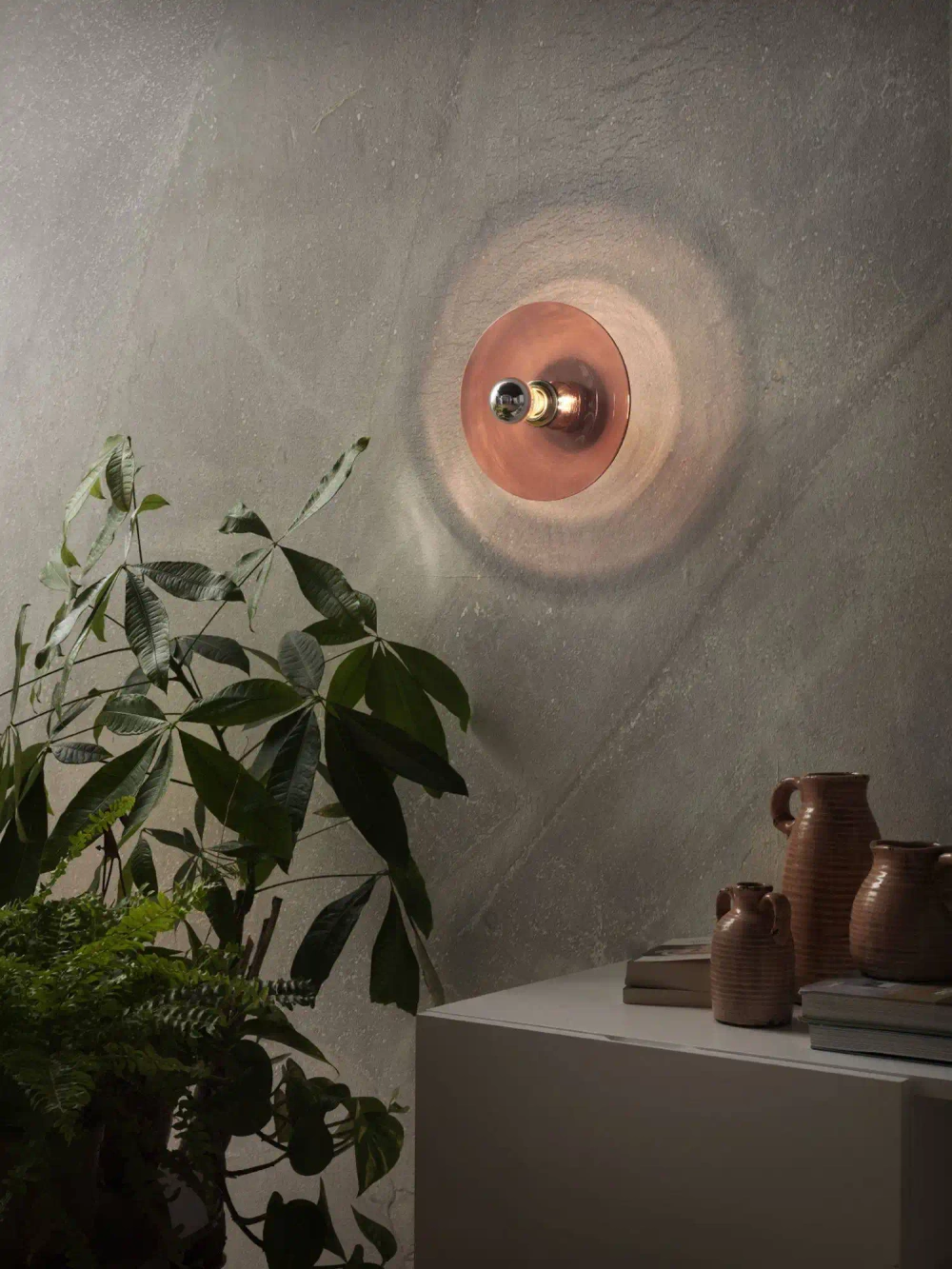 Aromas :: Wandlampe aus Glas Fest rosa