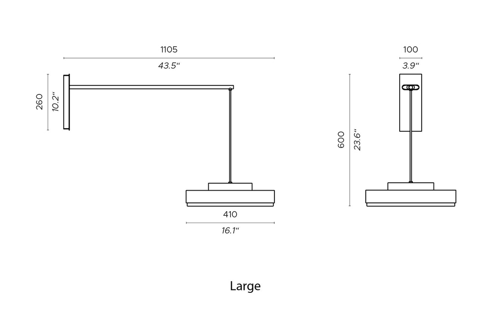 Contardi :: Discus Ap wall lamp/sconce, diameter 20.7 cm, gold and black