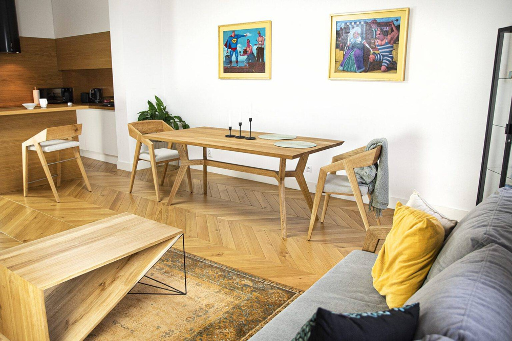 Szyszka Design :: Tisch aus Holz Piko mittlere Eiche 160x90 cm braun