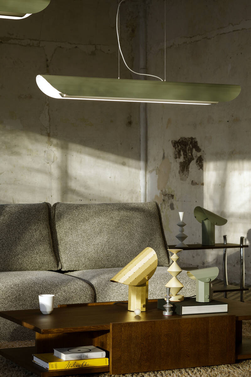 Kaspa :: Lampa stołowa Apolin wys. 18 cm szałwiowa