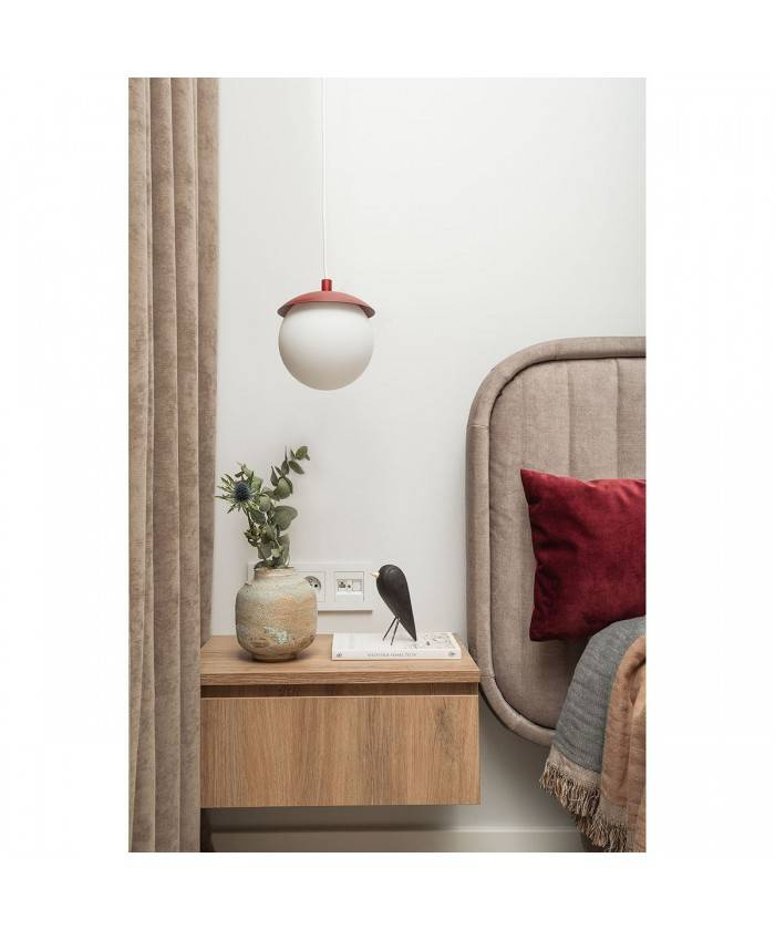 Ummo :: Kuul F hanging lamp, burgundy, diameter 15 cm