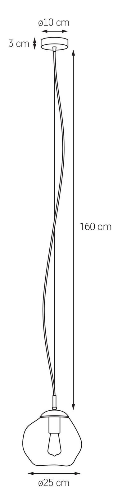 Kaspa :: Hängelampe aus Glas Avia Größe s schwarz